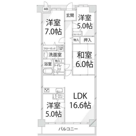 ロワイヤル岡田・手柄山公園の物件間取画像